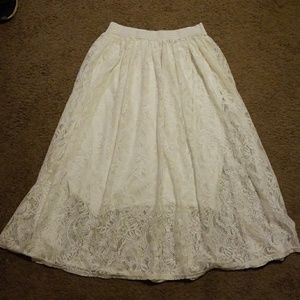 White Lace 3X Maxi Skirt.